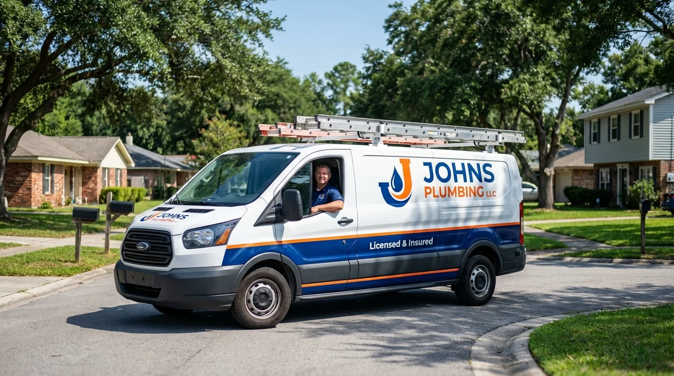 Johns Plumbing LLC service van in Orting, WA