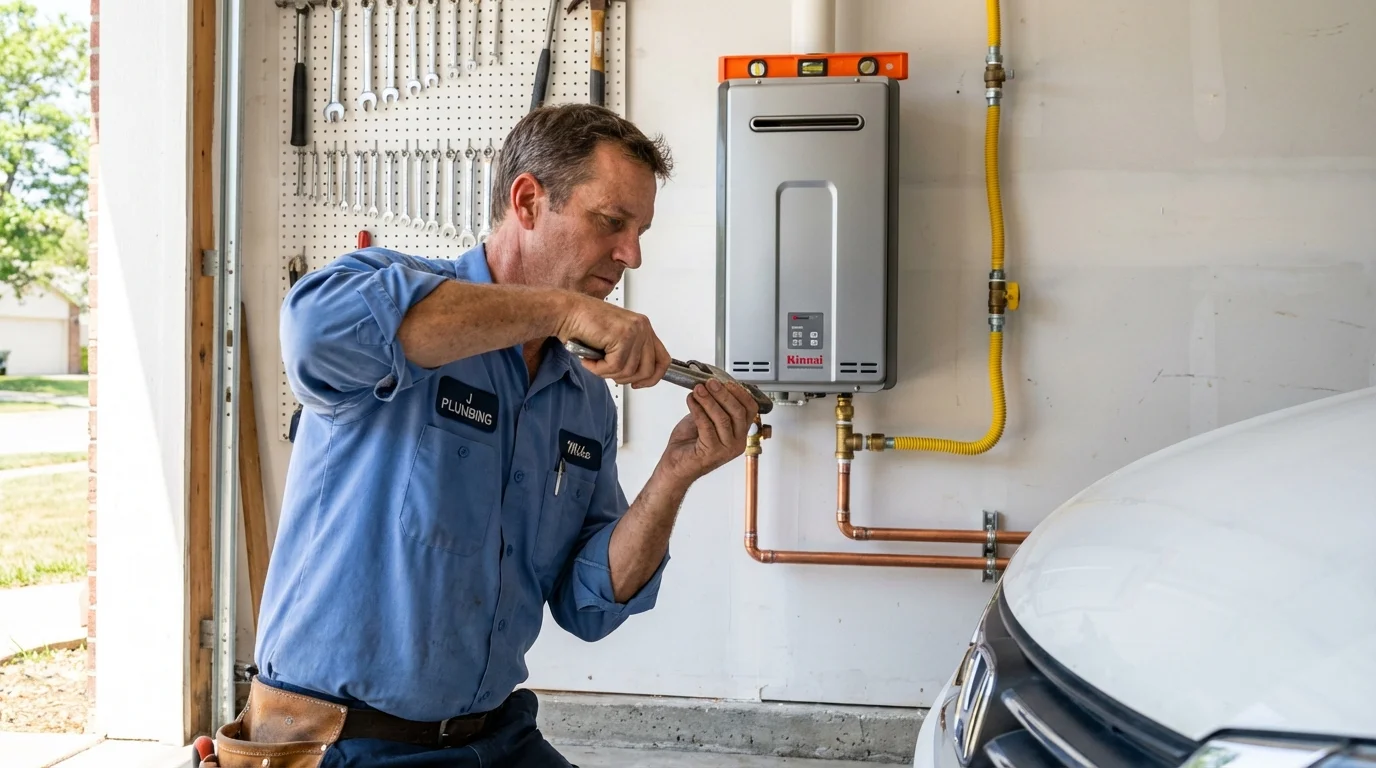 Tankless water heater installation by a Johns Plumbing LLC plumber in Orting